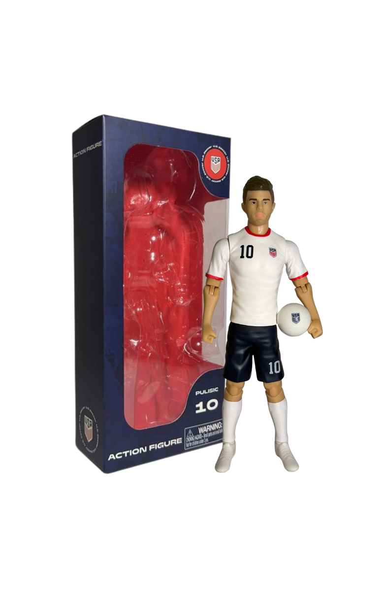 Banbo Toys SOCKERS USMNT Christian Pulisic 8" Collectible Soccer Action Figure, Main, color, White