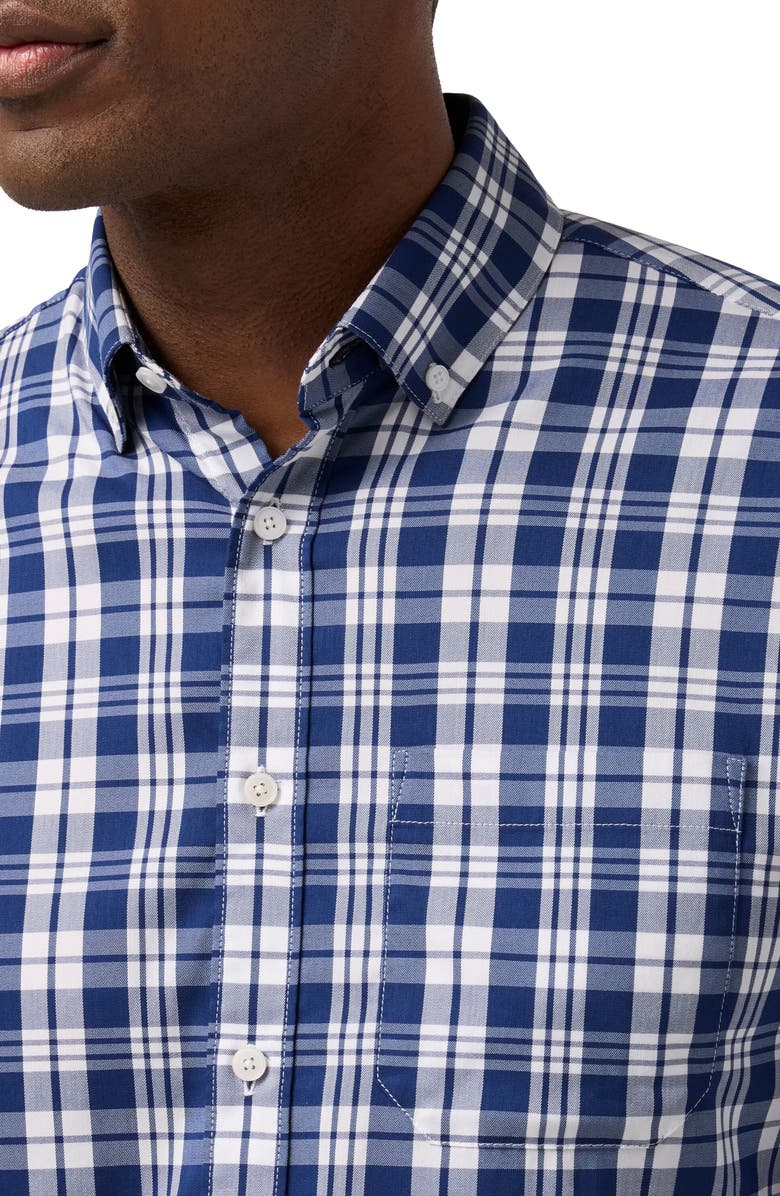 Mizzen+Main Kennedy Trim Fit Button-Down Shirt, Alternate, color, Midnight Navy Beckett Plaid