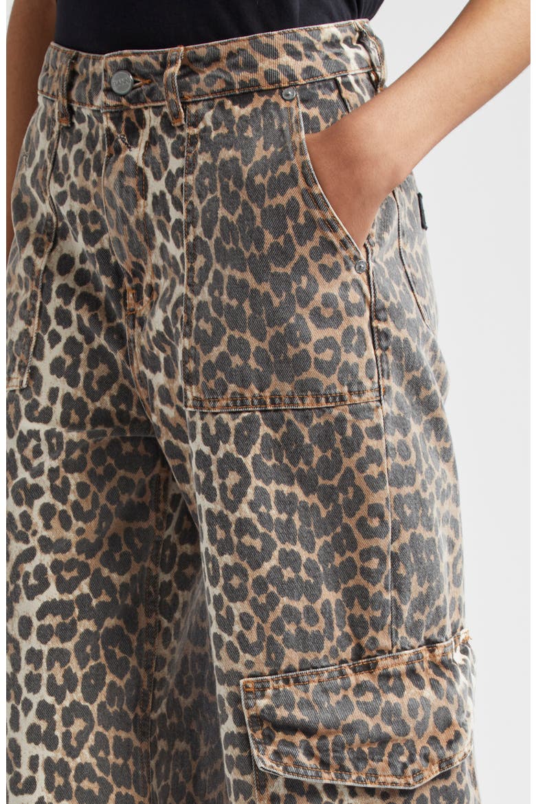 Angi Leopard Print Cargo Jeans, Alternate, color, LEOPARD