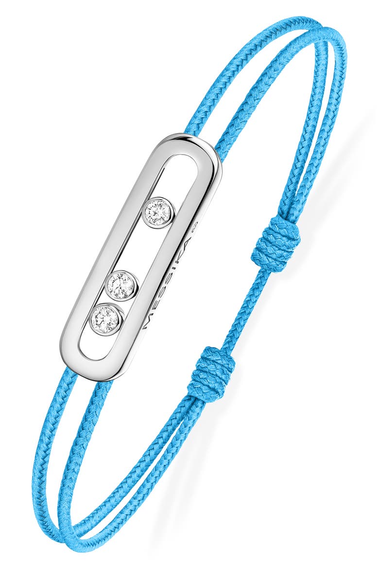 Care Diamond Cord Bracelet, Alternate, color, WHITE GOLD