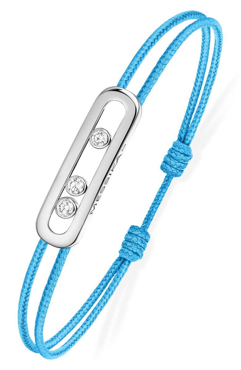 Messika Care Diamond Cord Bracelet, Alternate, color, White Gold