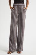 Veronica Beard Carraway Stripe Wide Legs Pants