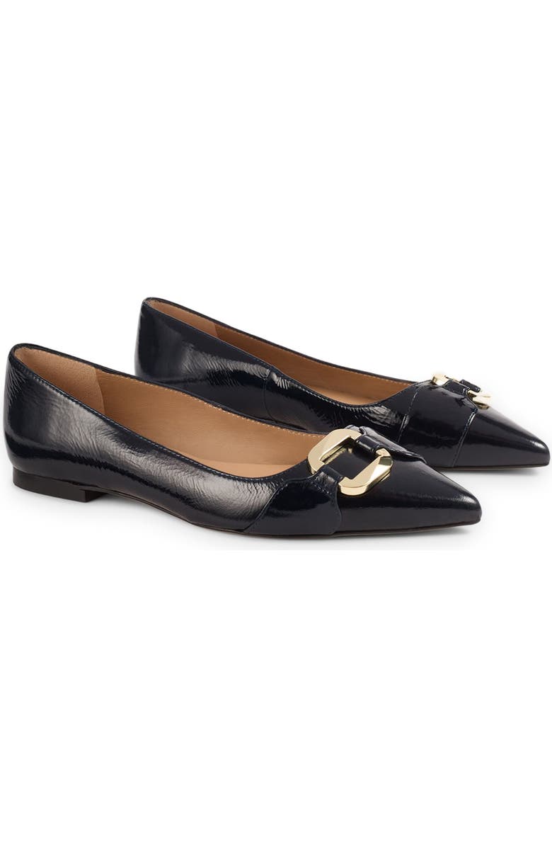 LK Bennett Ethel Pointed Toe Flat, Main, color, Navy