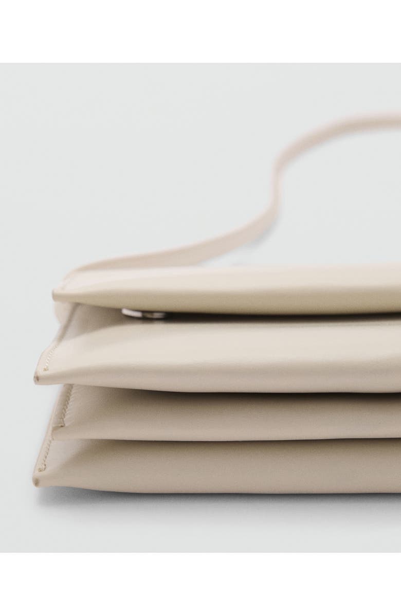 MANGO Faux Leather Crossbody Bag, Alternate, color, Off White