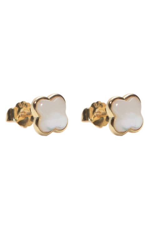 Clover Mother-of-Pearl Stud Earrings