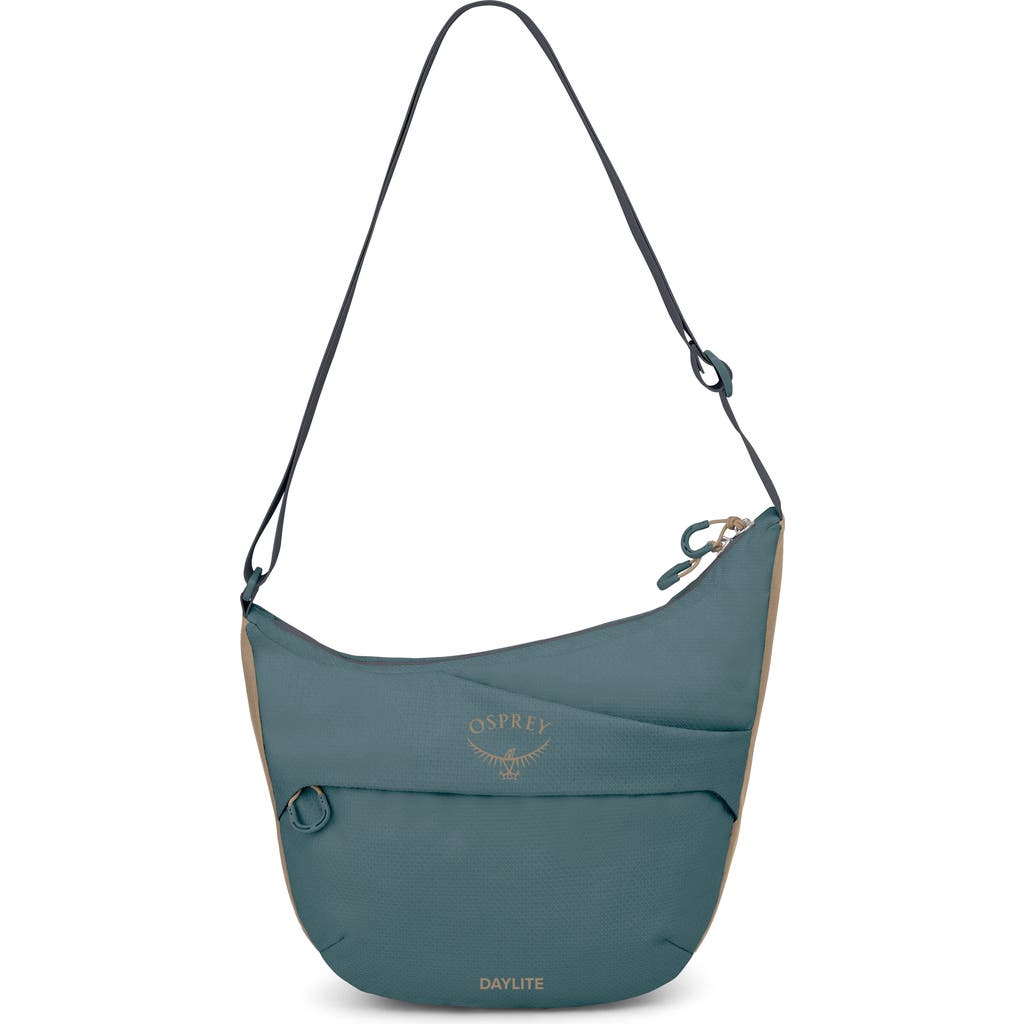Osprey Daylite Water Repellent Crossbody Pouch In Cascade Blue/latte Brown