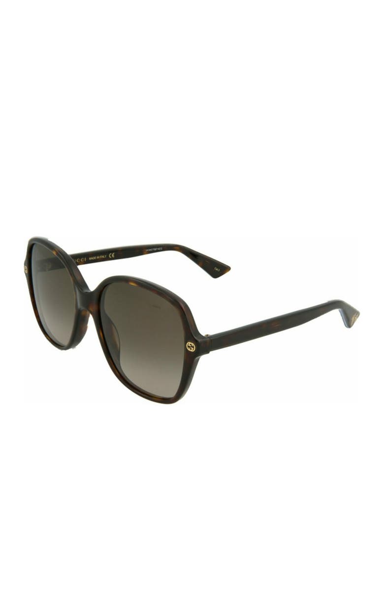 Gucci 55mm Core Oversized Sunglasses, Alternate, color, Havana Havana Brown