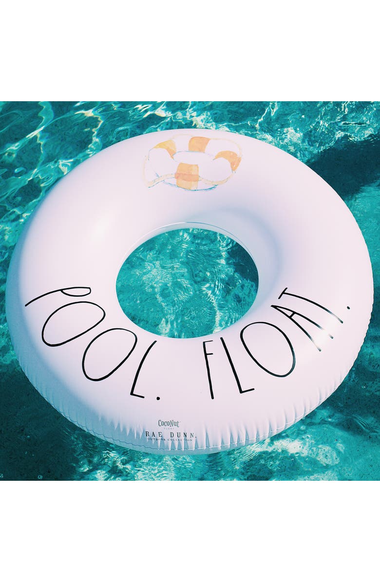 Rae Dunn 48 Inch Pool Ring Coconut Float, Alternate, color, White