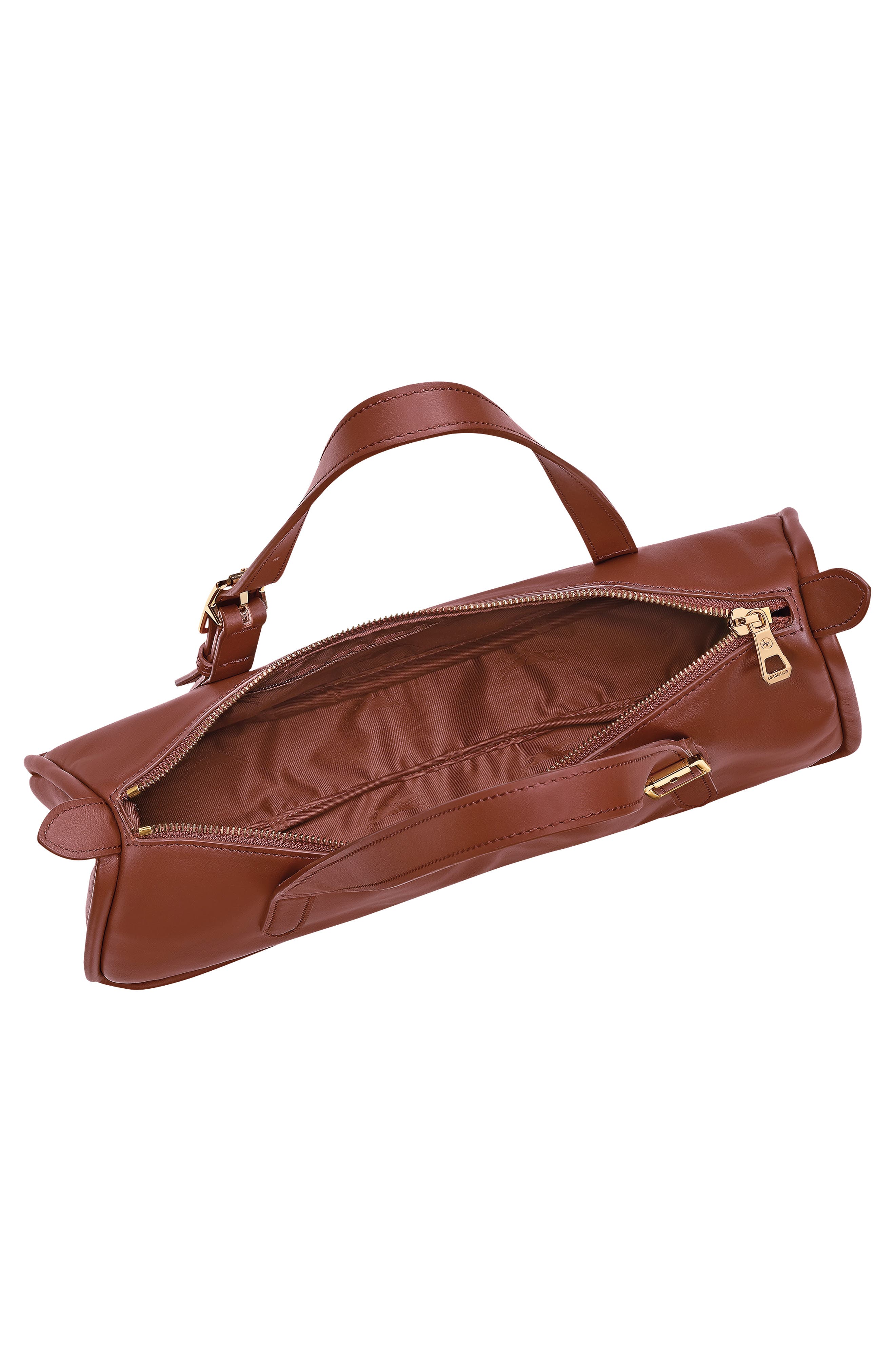 Longchamp Looong East/West Leather Shoulder Bag, Alternate, color, Tonka