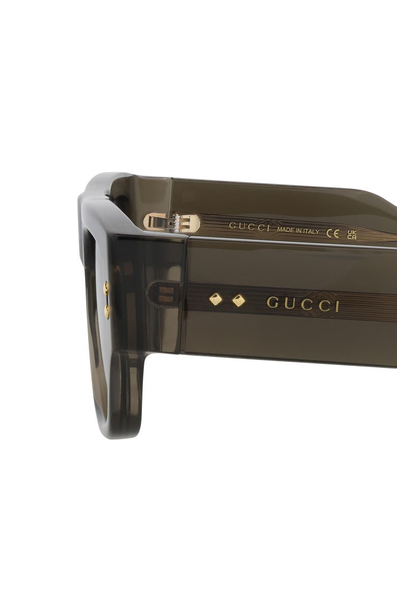 Gucci Novelty 54mm Rectangular Sunglasses, Alternate, color, Grey Grey Blue