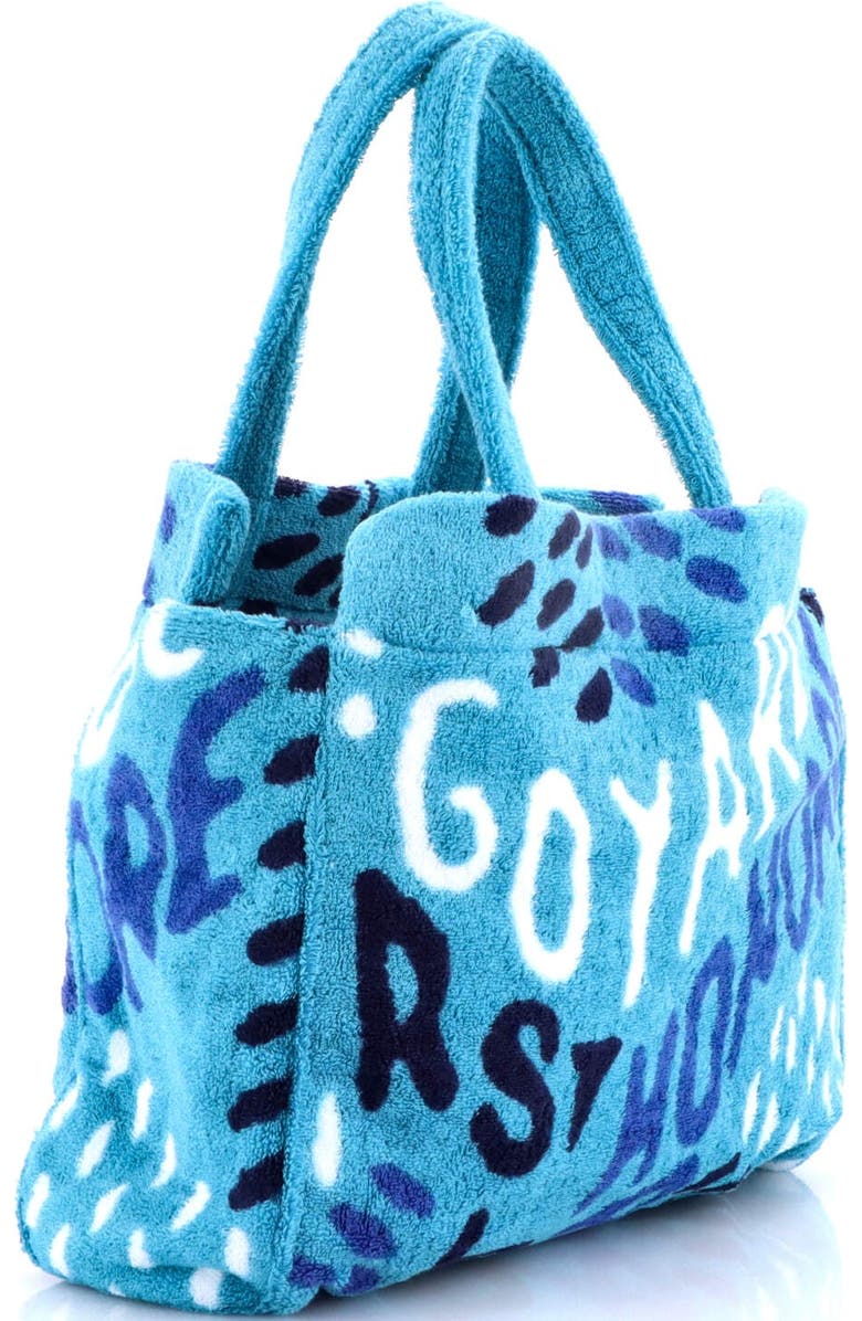 Pre-Owned Goyard Eponge Bag Printed Terry Cloth PM, Alternate, color, Blue