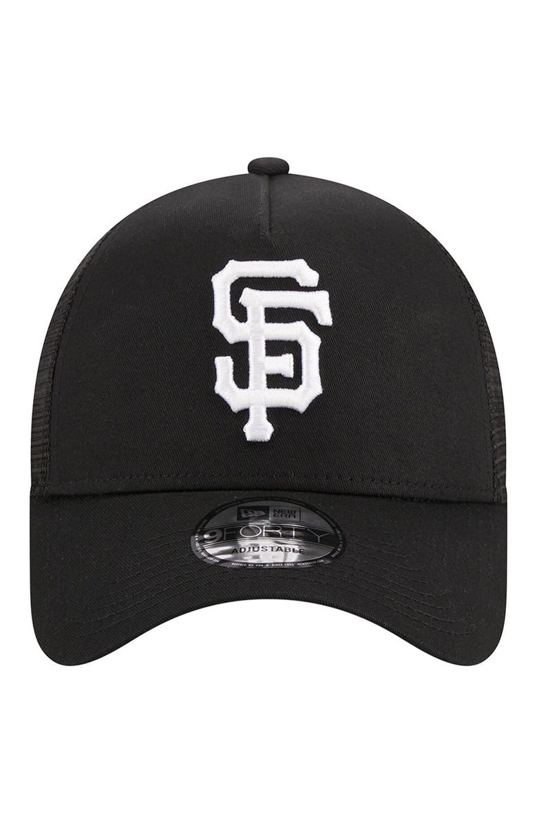 New Era Men's New Era Black San Francisco Giants A-Frame 9FORTY Trucker Adjustable Hat, Alternate, color, 