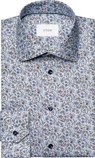 Eton Contemporary Fit Floral Dress Shirt