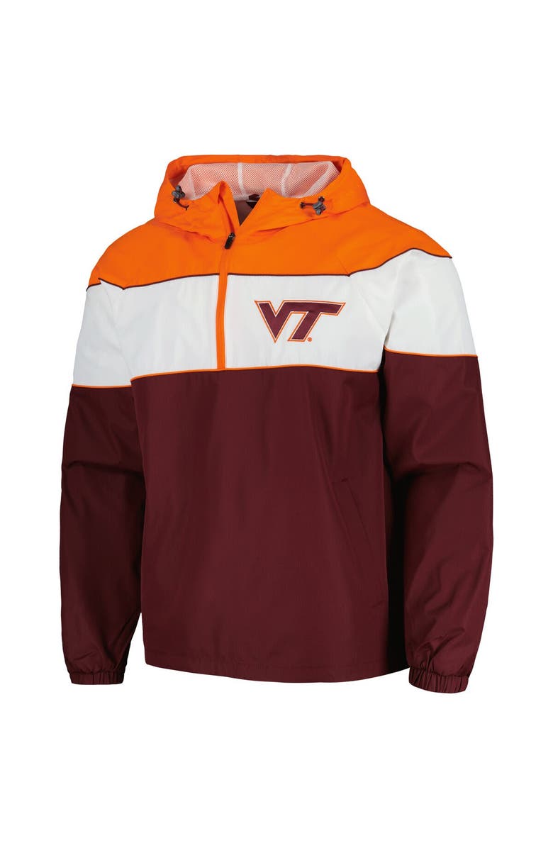 G-III SPORTS BY CARL BANKS Men's G-III Sports by Carl Banks Maroon Virginia Tech Hokies Center Line Half-Zip Raglan Hoodie Jacket, Alternate, color, Maroon