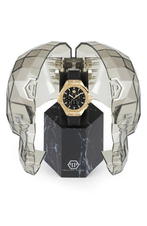 Philipp Plein Royal Silicone Strap Chronograph Watch, 42mm In Gold