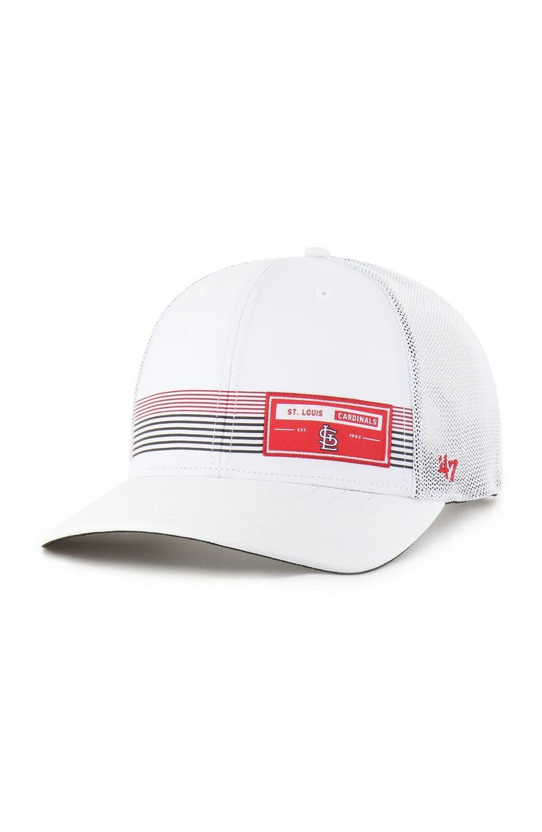 '47 Men's '47  White St. Louis Cardinals Rangefinder brrr Trucker Adjustable Hat, Main, color, White
