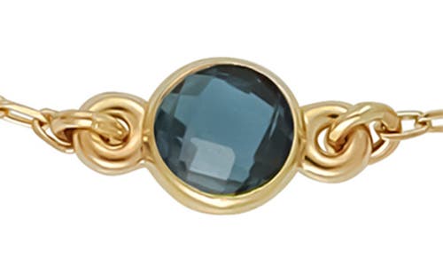 Bony Levy 14k Gold Peridot Station Bracelet In 14k Yellow Gold Blue Topaz