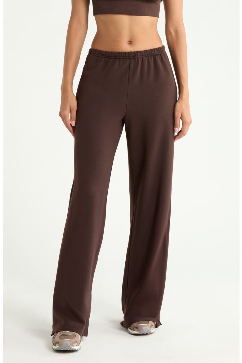 Weekend Wide Leg Sweatpants, Main, color, BROWN MOLE'