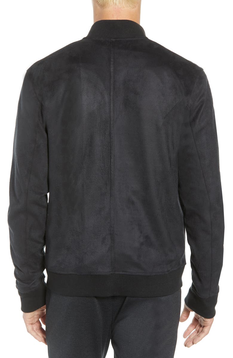 Ben Sherman Faux Suede Bomber Jacket, Alternate, color,