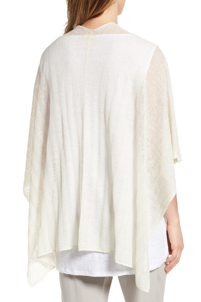 Hemp Blend Poncho Wrap, Alternate, color, BONE