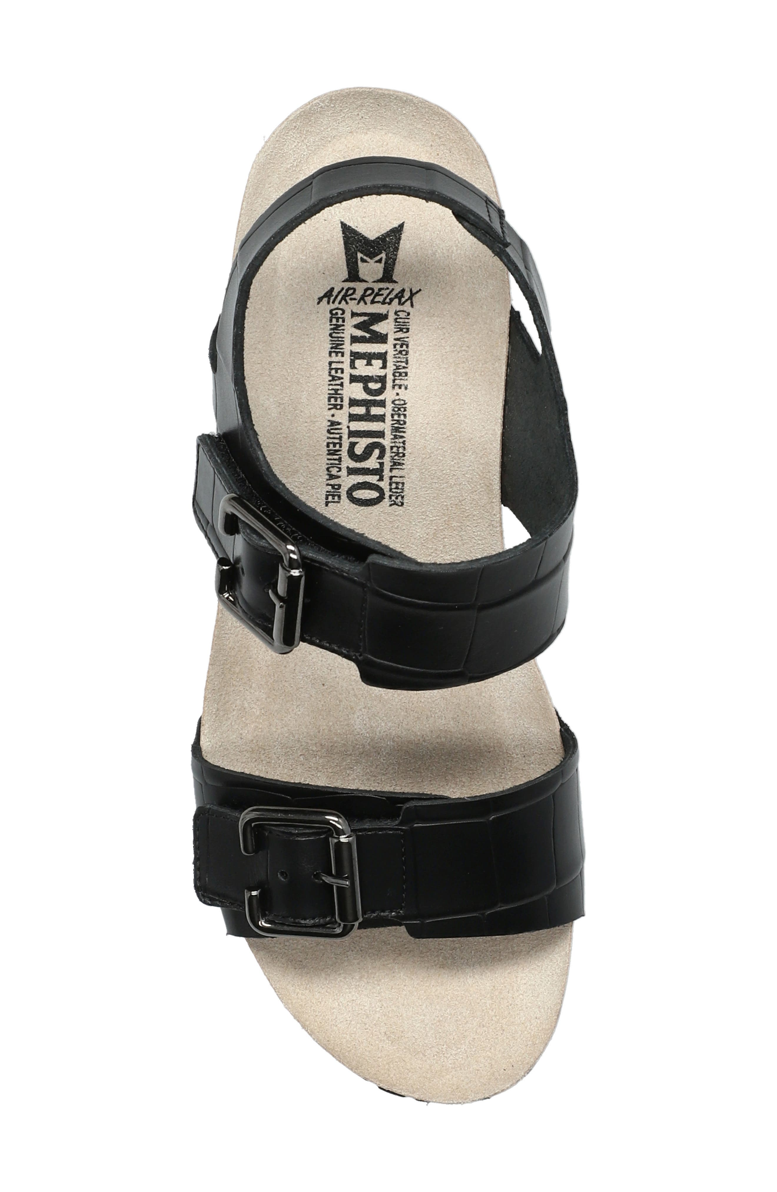 Lissandra Platform Wedge Sandal, Alternate, color, BLK SONORA