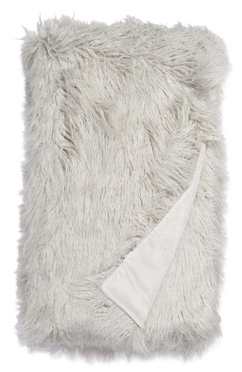 Nordstrom Mongolian Faux Fur Throw Blanket, Main, color,