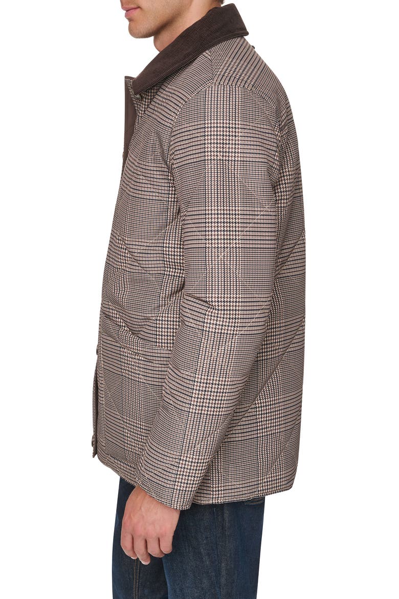 Oversized Diamond Quilt Reversible Jacket, Alternate, color, BROWN MULTI