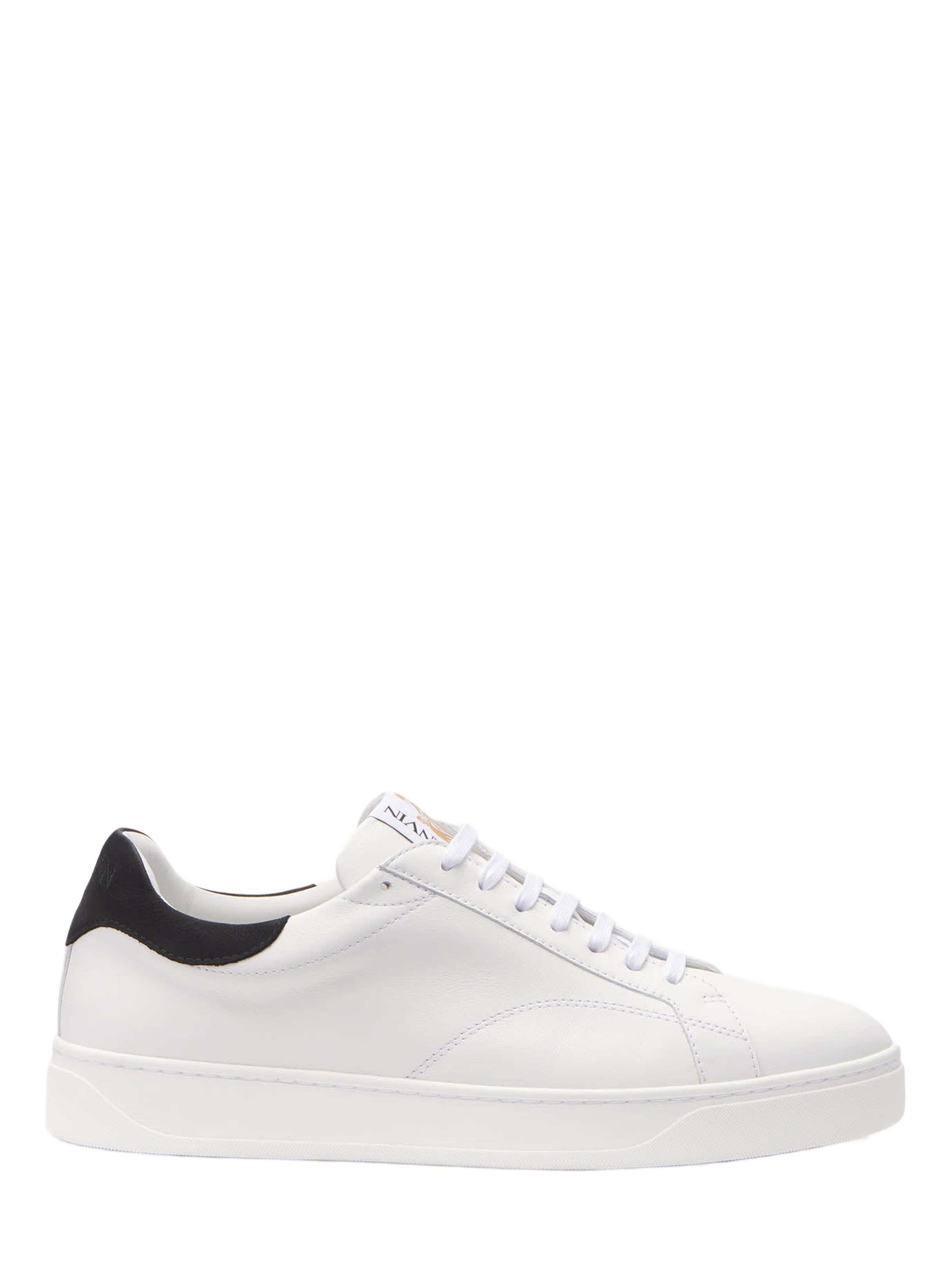 Lanvin Ddb0 Leather And Suede Sneakers, Main, color, 