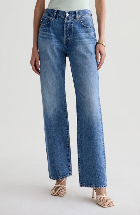 Sydney High Waist Relaxed Straight Leg Jeans (Candid)