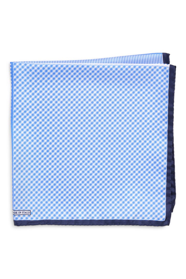 Panel Silk Pocket Square, Main, color, BLUE