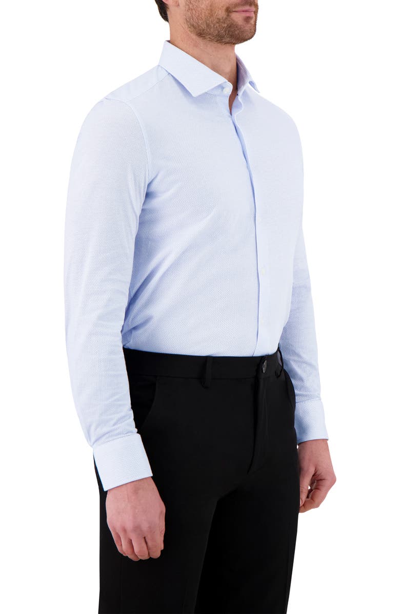 Victor Emmanuel Modern Fit Geometric Print Comfort Stretch Knit Dress Shirt, Alternate, color, 