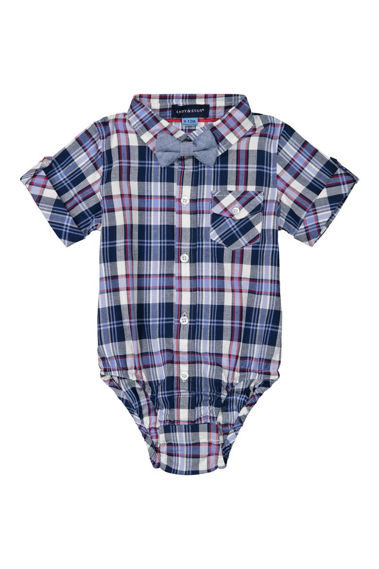 Bodysuit, Shorts & Bow Tie Set, Alternate, color, BRIGHT BLUE