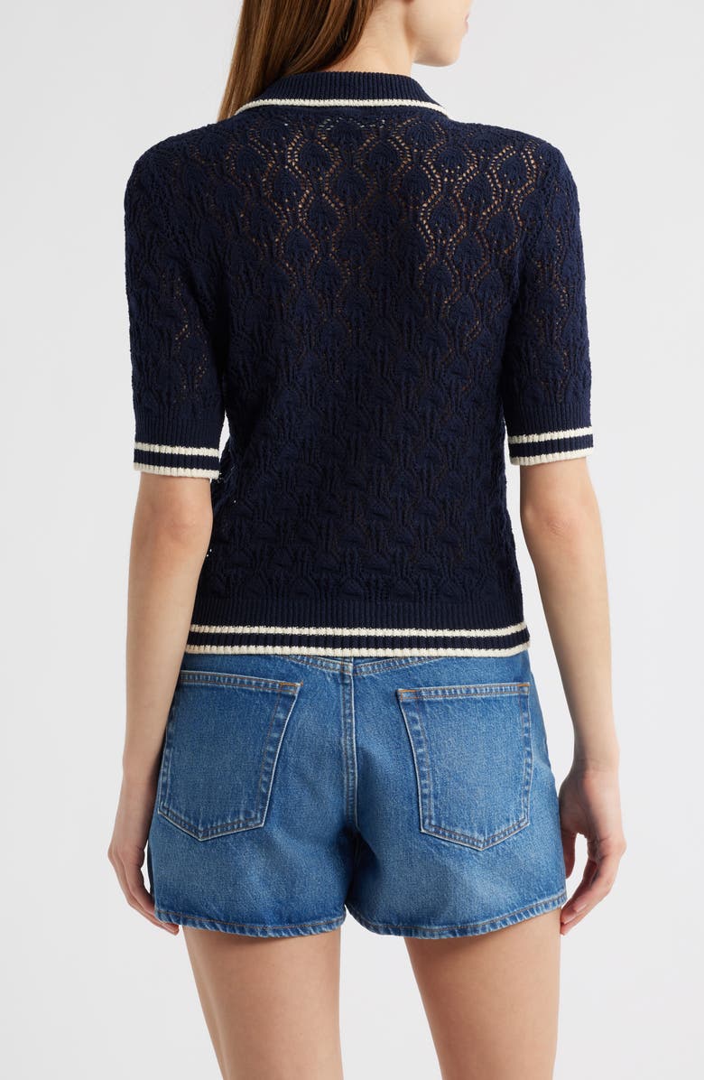 FRAME The Rookie Short Sleeve Sweater Polo, Alternate, color, 