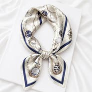 SILKSILKY Pure Silk Printed Square Scarf for Women
