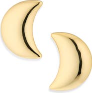 Lele Sadoughi Crescent Button Stud Earrings