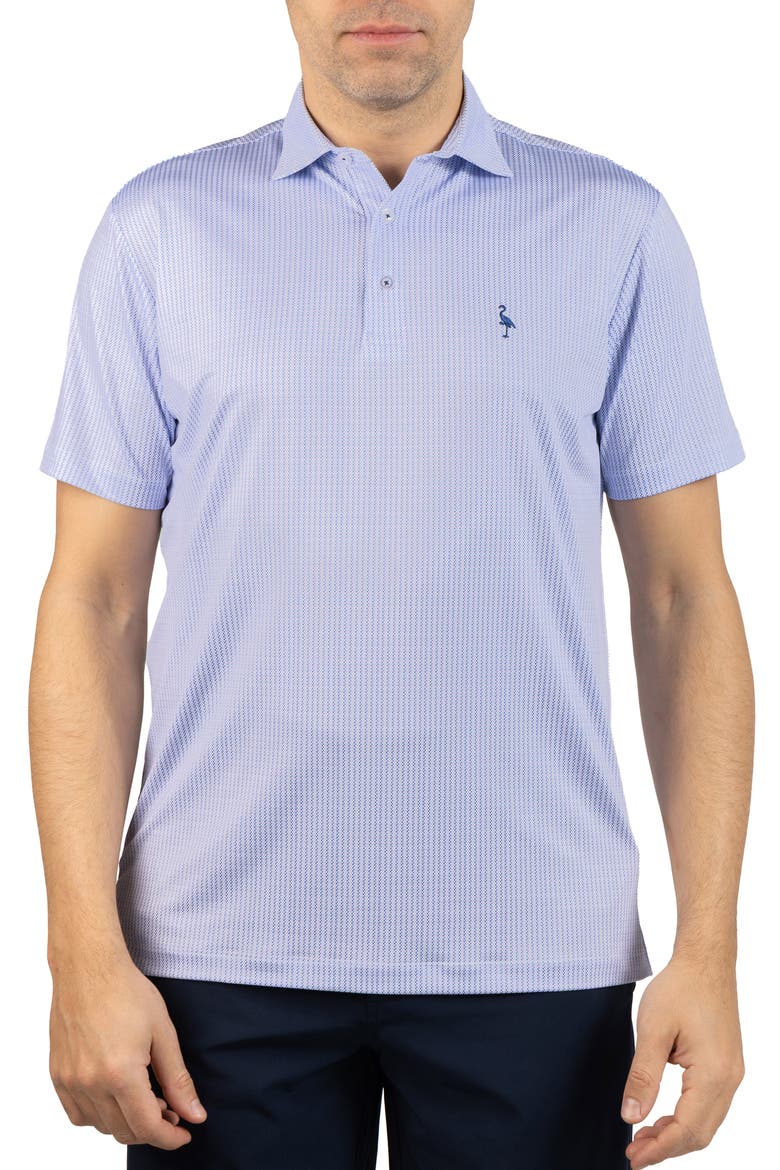 Dots Print Performance Polo, Main, color, BLUE