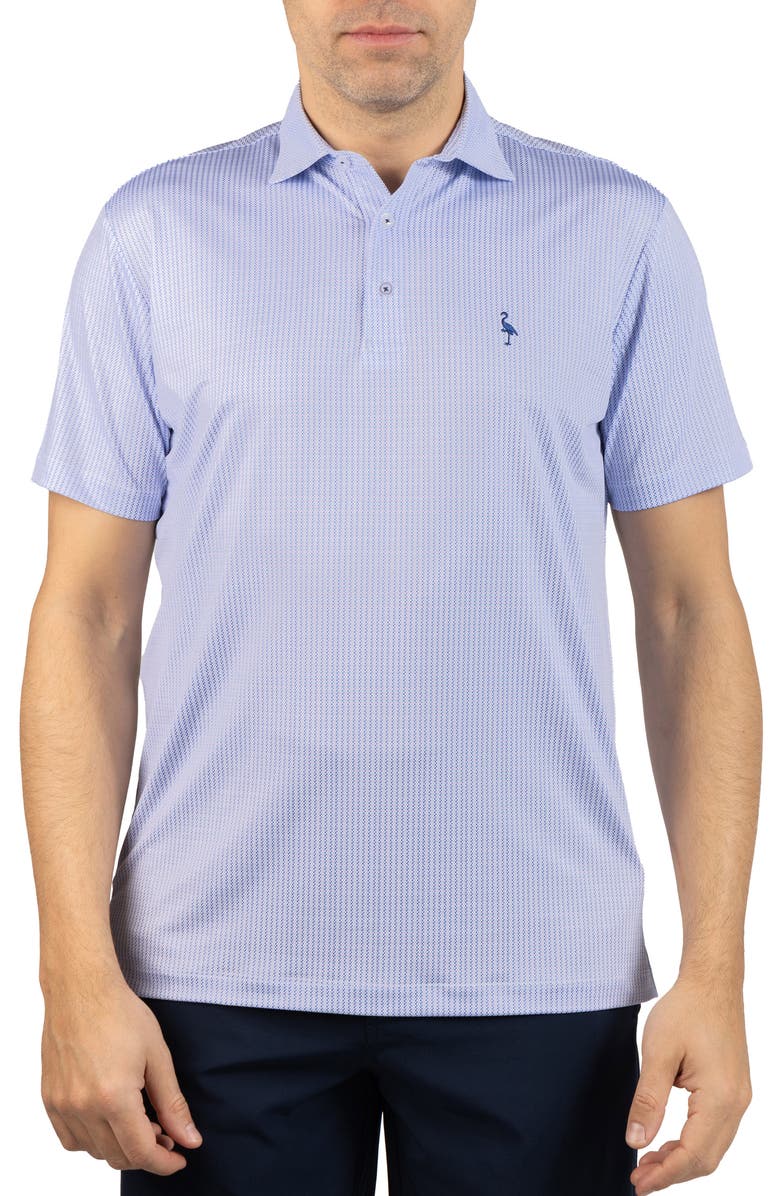 TailorByrd Dots Print Performance Polo, Main, color, Blue