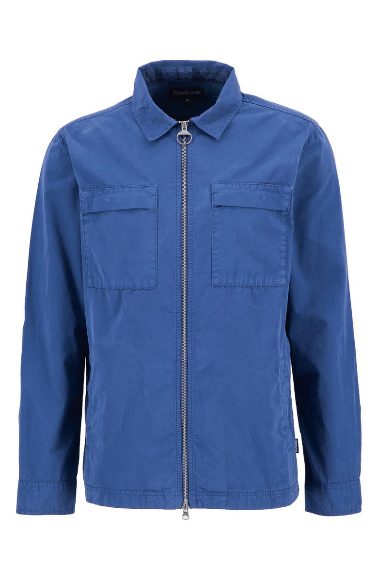 Barbour Glendale Zip Overshirt, Alternate, color, Oceana
