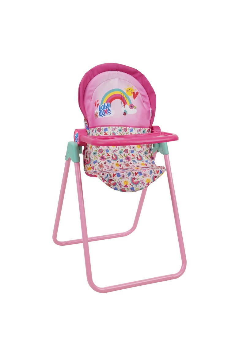 Doll Highchair Set, 6pcs, Fits Dolls Up To 24", Alternate, color, Multicolored