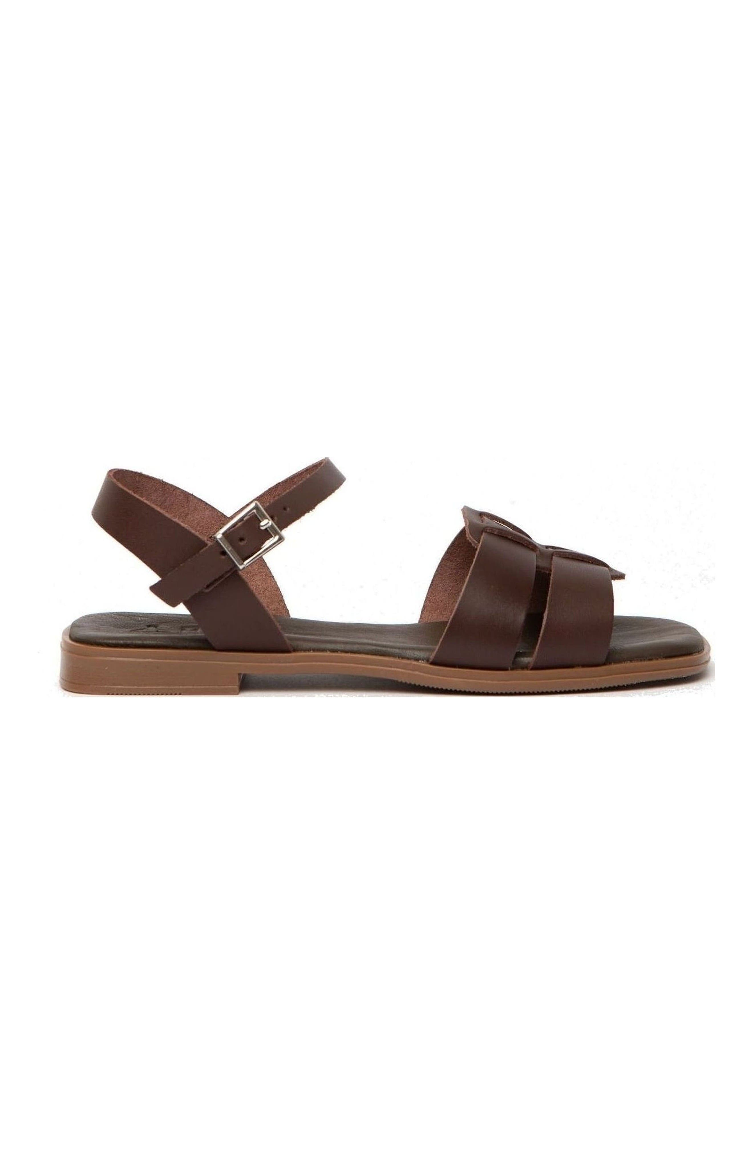 Niva Flat Sandal, Alternate, color, Chocolate