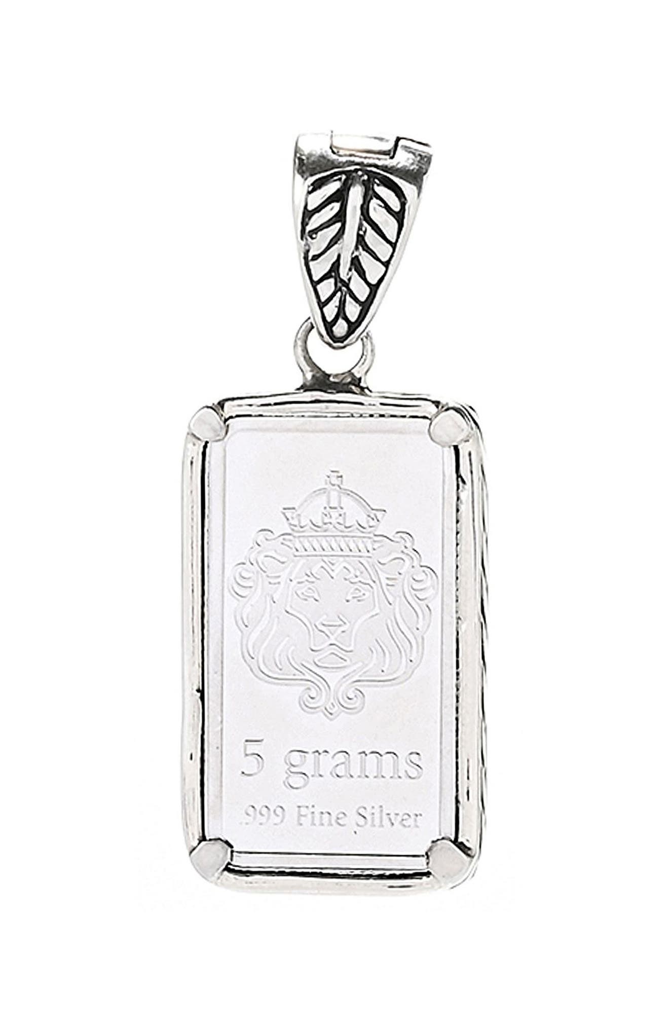 5-Gram Sterling Silver Ingot Enhancer Pendant