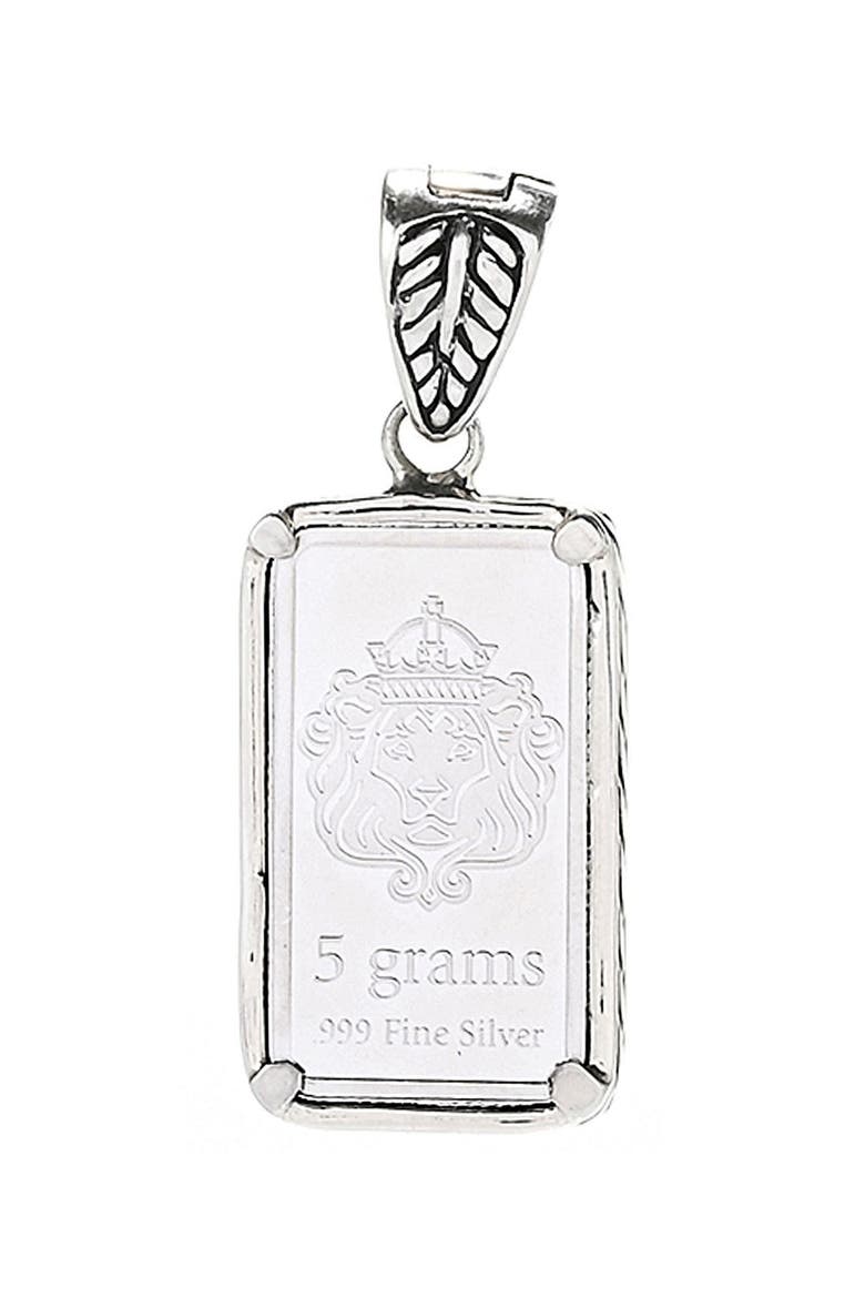 5-Gram Sterling Silver Ingot Enhancer Pendant, Main, color, SILVER
