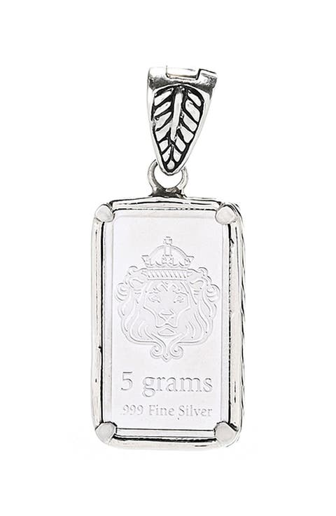 5-Gram Sterling Silver Ingot Enhancer Pendant