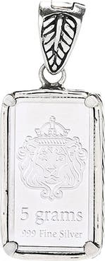 SAMUEL B. 5-Gram Sterling Silver Ingot Enhancer Pendant