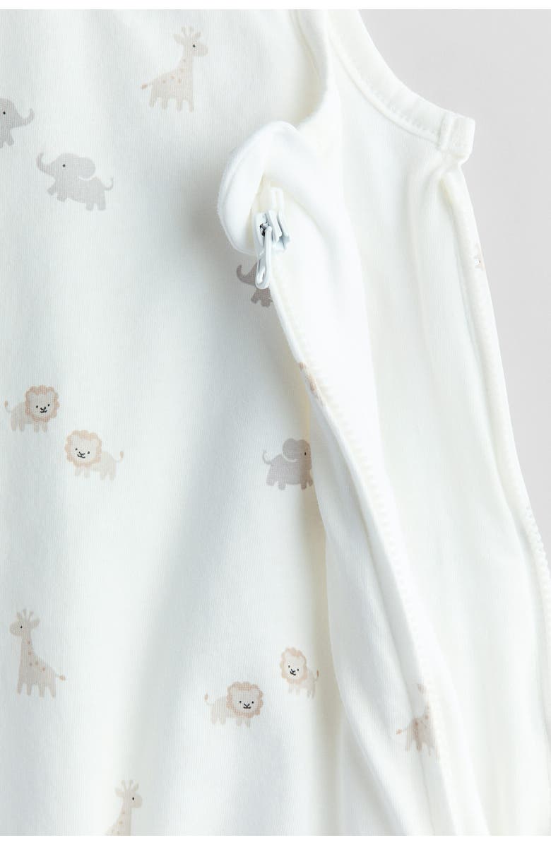 H&M Printed Sleep Bag, Alternate, color, White/Animals