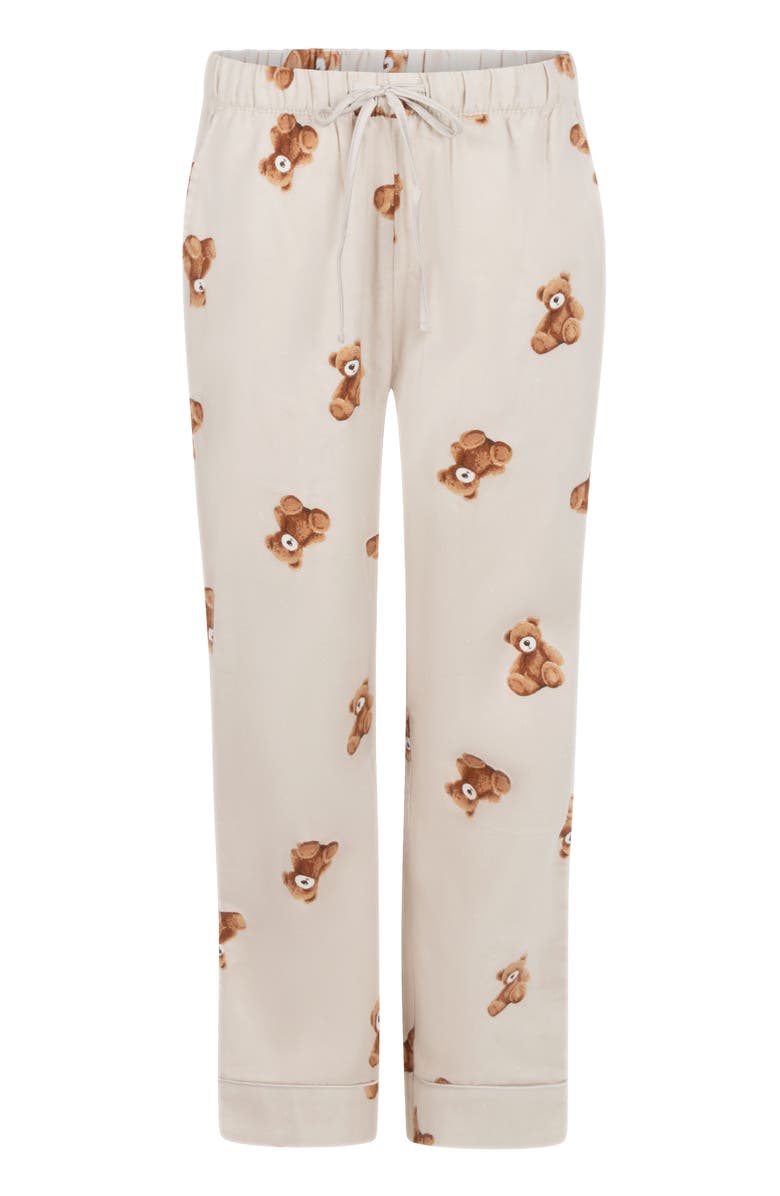 Hunkemöller Pant Flannel Straight Bear, Alternate, color, Grey