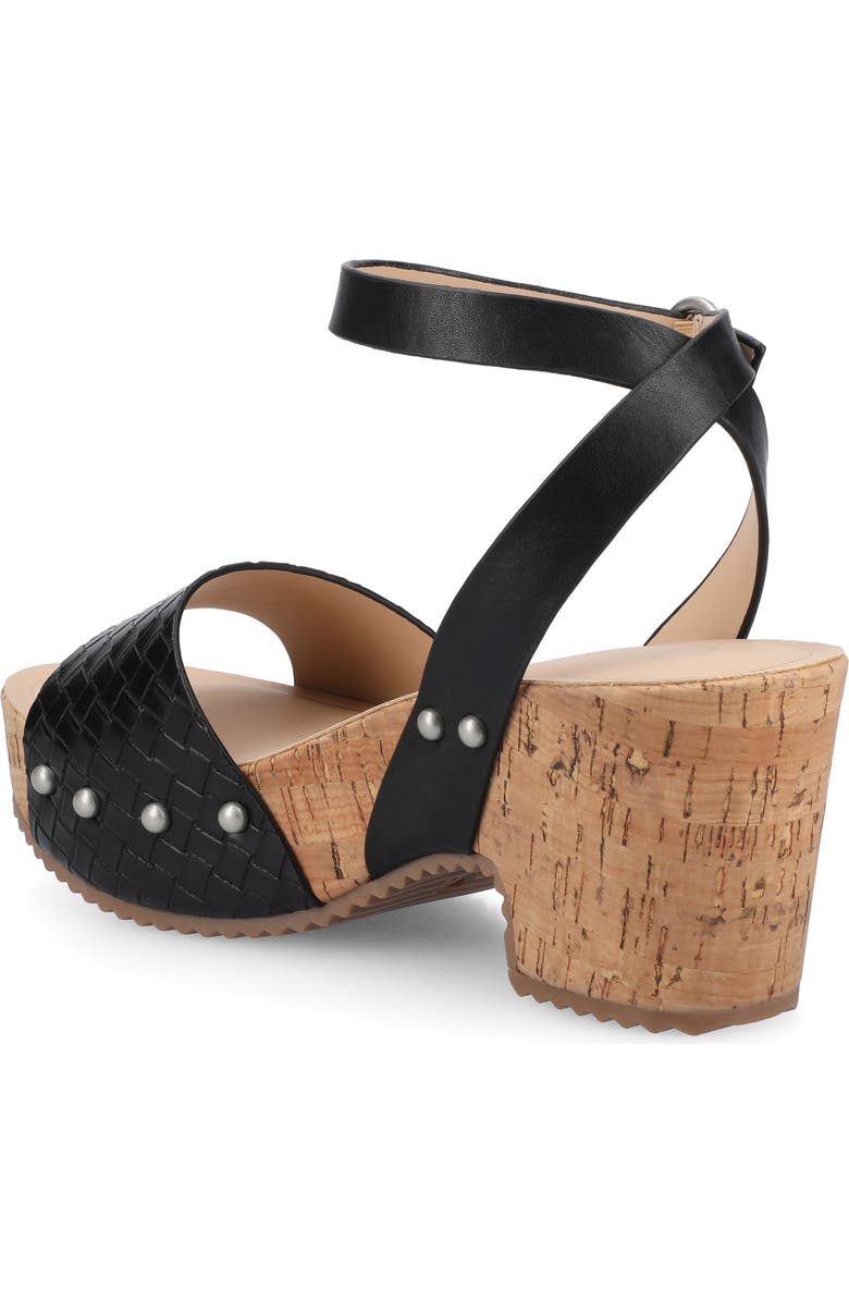 Journee Collection Vanessa Block Heel Platform Sandal, Alternate, color, Black Woven