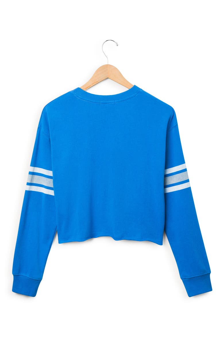 Detroit Lions Graphic Cropped Sweatshirt, Alternate, color, LIONS BLUE