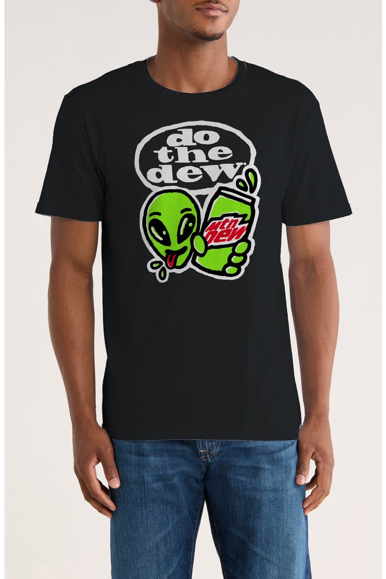 Mountain Dew Graphic T-Shirt, Main, color, BLACK