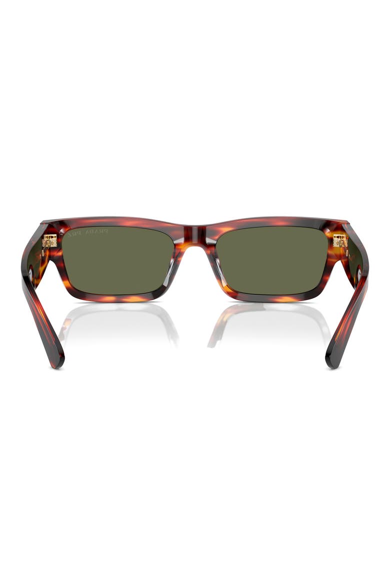 56mm Rectangular Sunglasses, Alternate, color, HAVANA